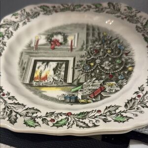 Vintage Brothers “Merry Christmas “ ironstone plate